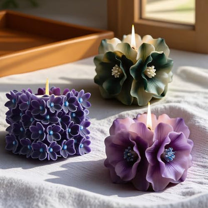Peony Bouquet Candle Soap Molds