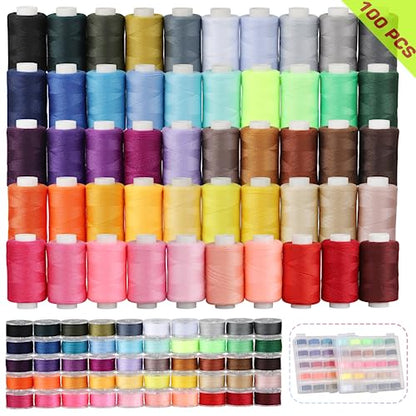 100pcs Bobbins Sewing Threads Kit (100 Count)