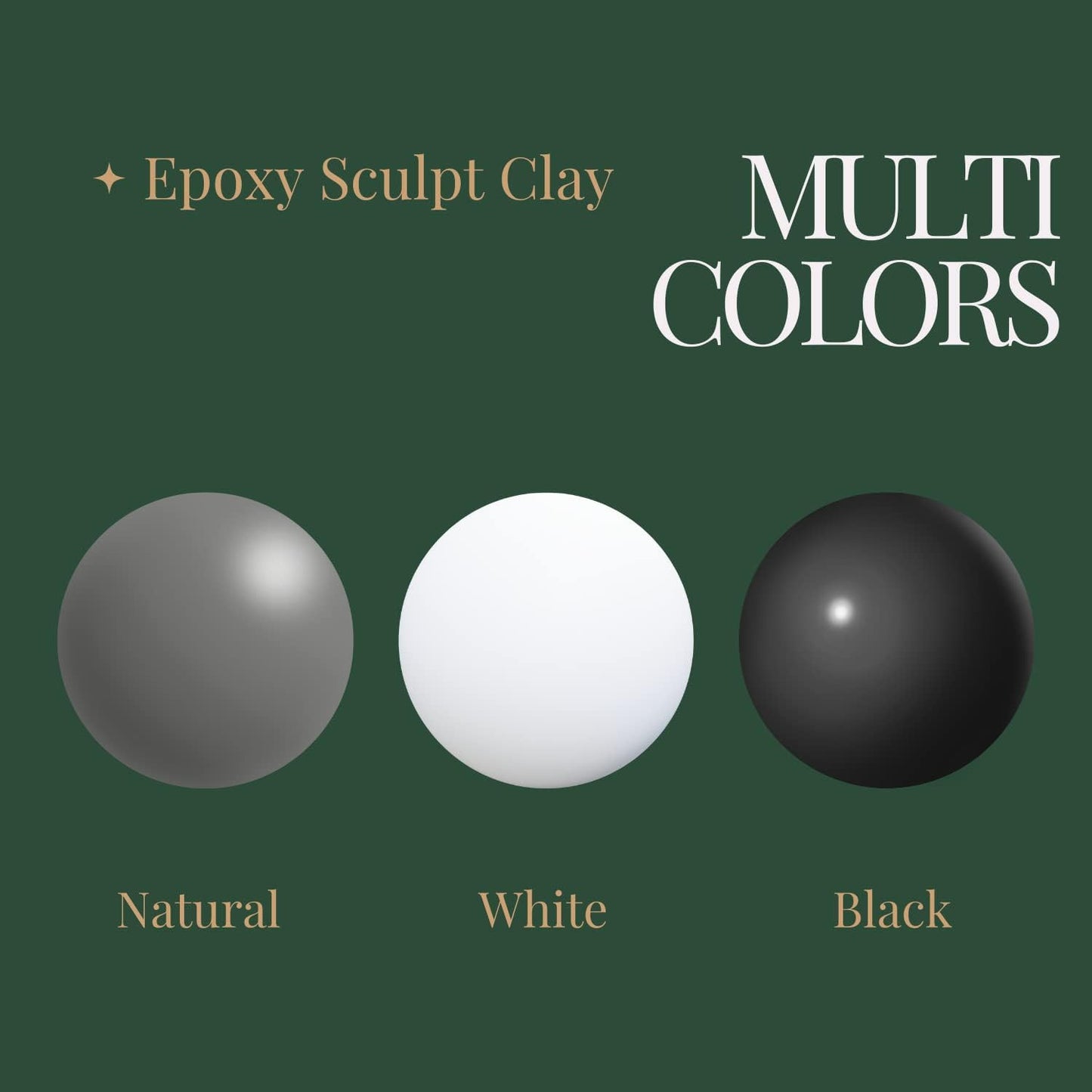 Smalltongue AB Epoxy Sculpt Clay, 2 Part Modeling Compound (A & B) 2 Pound, Epoxy Sculpture Modeling Paste Clay, for Modeling, Repair, Fill Up Retrofit and Sculpture, Natural Colors