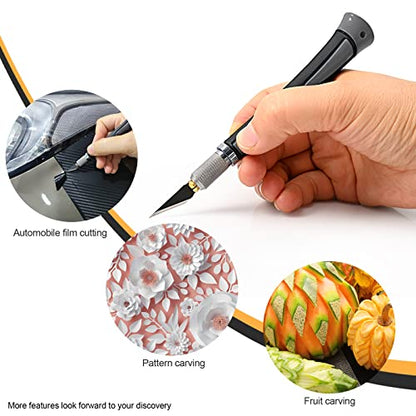 Precision Hobby Knife Set Utility Craft Knife Kit with 10PCS Blades for Art