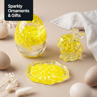 Craft Glitter Shaker Fluorescent Yellow 110g Super Chunky (3.9 Ounce)