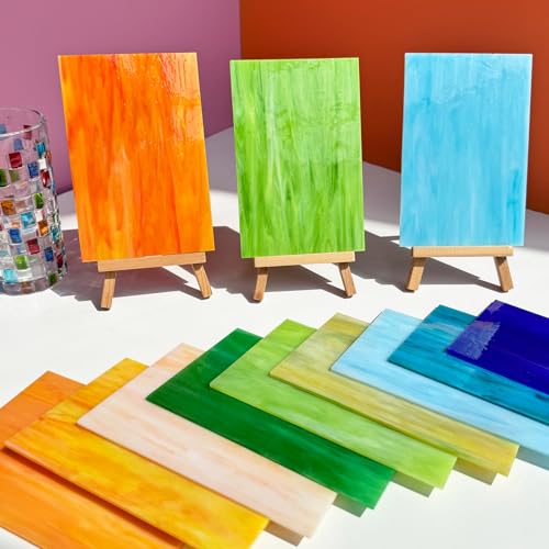 12 Sheets Stained Glass Sheets (12 Count)