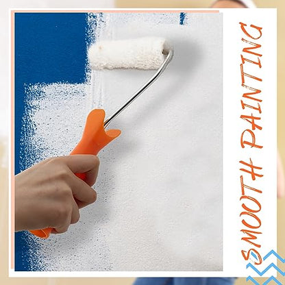 32 Pcs 4 Inch Paint Roller Tray Kit Includes 20 Pcs Disposable Liners and Tray (32 Count)