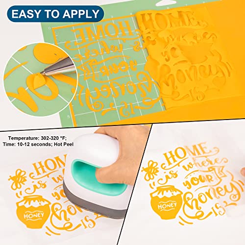 Yellow Heat Transfer Vinyl Rolls 12" x25ft Iron on Vinyl