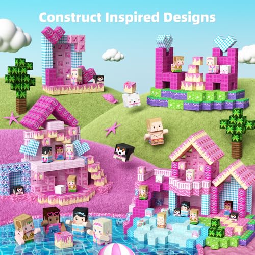 100PCS Magnetic Blocks Princess Building Toys for Girls 3+ (100 Count)