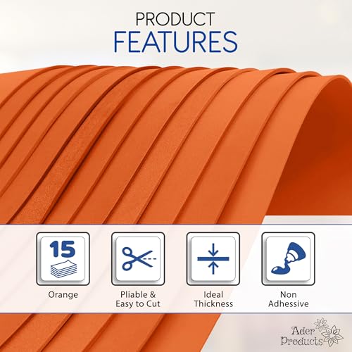 Orange EVA Foam Sheets for Crafts