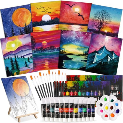 36 Pcs Paint and Sip Kit Gift for Adults 8''x10'' (36 Count)