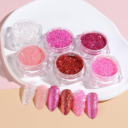 Holographic Sugar Glitter Powder for Nails (2.4 Ounce)