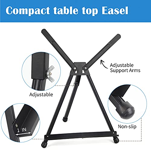 1 Pack 15" to 21" Tabletop Easel for Painting & Display