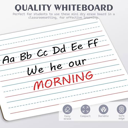 2pack 9x12 inches Dry Erase Board Lapboard Reusable Lined Erasable Ruled Writing Note Pad Lapboard (2 Count)