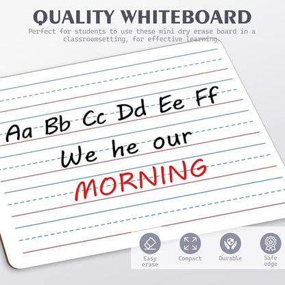 2pack 9x12 inches Dry Erase Board Lapboard Reusable Lined Erasable Ruled Writing Note Pad Lapboard (2 Count)