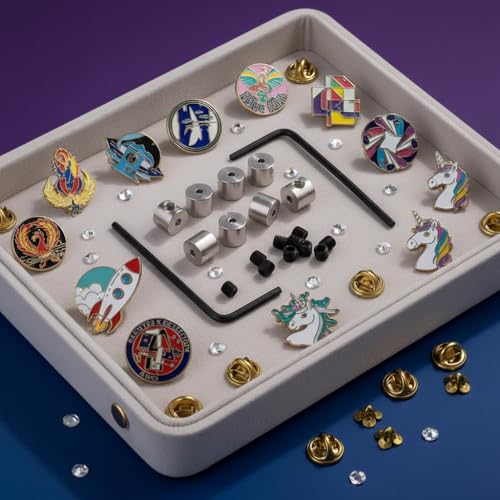 20 Pcs Pin Keepers Pin Locks Enamel Pin Locking Backings Replacement Locking Pin Backs Clasps with 2 Pcs Wrench for Enamel Lapel Pins Backs Jewelry Findings Beading and Jewelry Making (20 Count)