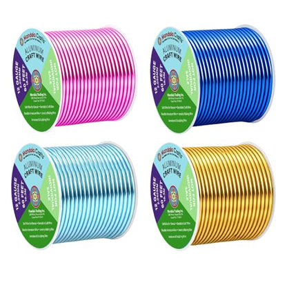 12 Gauge Pastel Anodized Aluminum Craft Wire (4 Count)