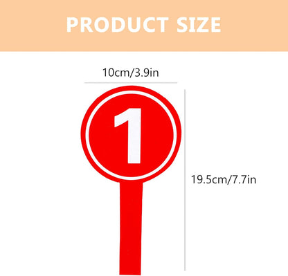 White Board 10Pcs Number Handheld Score Paddles 1-10 Voting Scoreboards Multi-Function Score Boards with Number Handheld Boards (3.9x7.7 Inch) Dry Erase Board