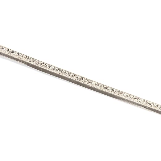 1 Foot 925 Sterling Silver Strip Wire Swirl Fancy Pattern Stepped Bezel Wrapping Setting Made in USA by CRAFT WIRE