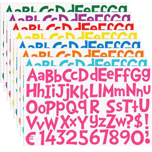 544 Pcs 16 Sheets Large Alphabet Stickers 2 Inch (544 Count)