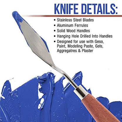 18 Piece Stainless Steel Palette Knife Set (18 Count)