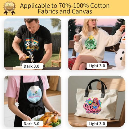 Iron on Heat Transfer Paper for Dark and Light T Shirts