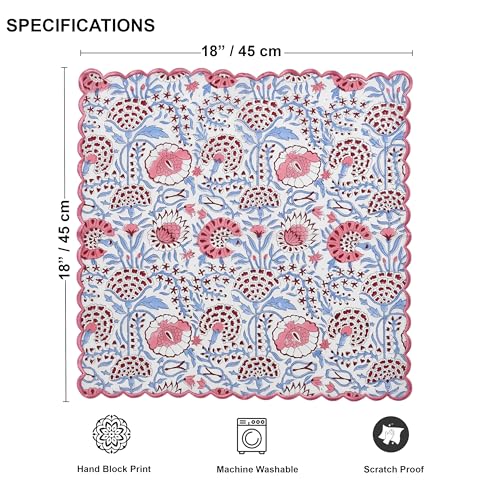 Hand Block Print Cloth Napkins (4.2329 Ounce)