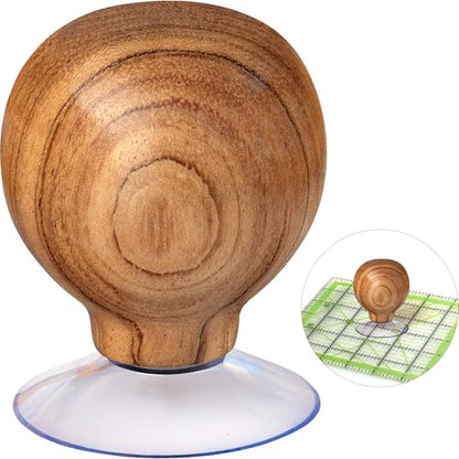 Ruler Knob Wooden Handle with Strong Suction Cup Grip