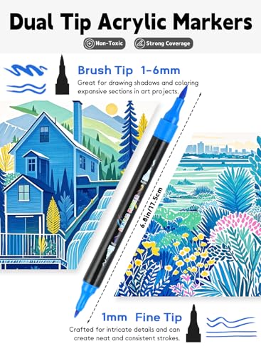 60 Colors Acrylic Paint Markers