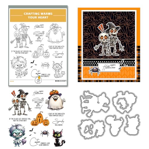 Halloween Clear Silicone stampReusable Stamp with Pumpkins