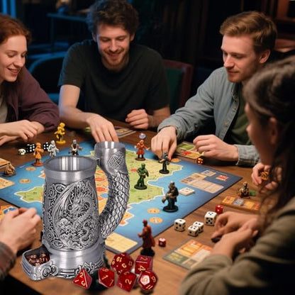 Dice Tower Mug Dice Rolling Tower with 7 PCS Dice Set