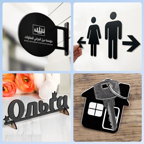 Laser Engraving Blank ABS Double Color Plastic Sheet (12 Count)