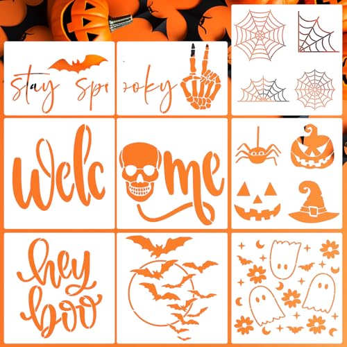 Halloween Stencils for Door Mats Halloween Doormat Stencils for Painting (9 Count)