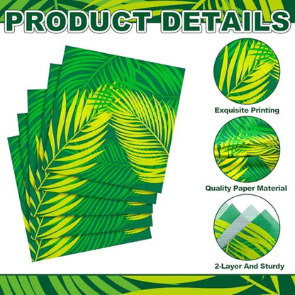 60 Pcs Tropical Palm Leaf Cocktail Napkins 6.5 x 6.5 Inches (60 Count)