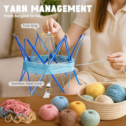 Electric Yarn Ball Winder & Swift Combo for Crocheting