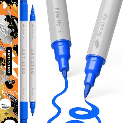 Blue Dual Tip Acrylic Paint Pens (2 Count)