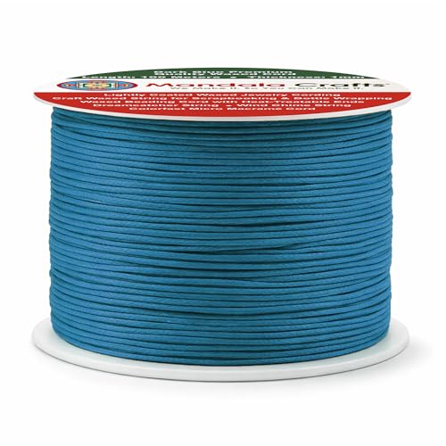 1mm Dark Blue Waxed Cord (327 Foot)