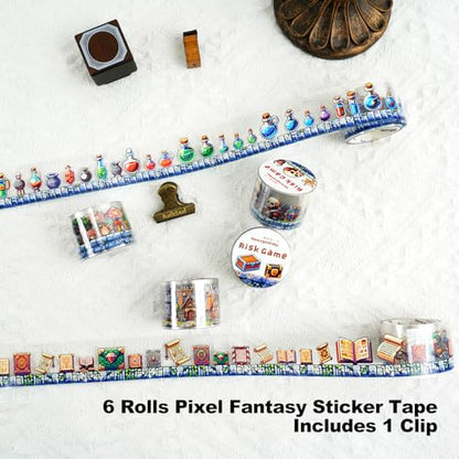 Pixel Adventure PET Tape Set with Clip (6 Count)