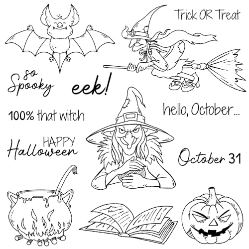 Halloween Clear Silicone stampReusable Stamp with Pumpkins