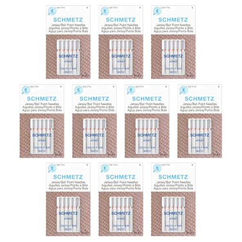 Jersey Ball Point Sewing Machine Needles (50 Count)