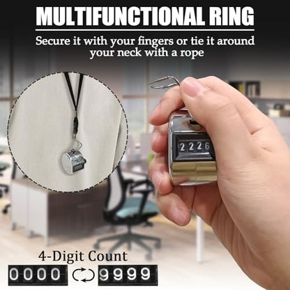 2PCS Metal Hand Tally Clicker Counter