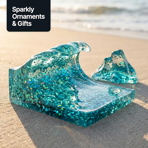 Craft Glitter Shaker Turquoise Blue Holographic 110g Super Chunky (3.9 Ounce)