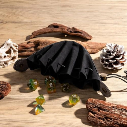 Black Drawstring Dice Bag and Rolling Tray