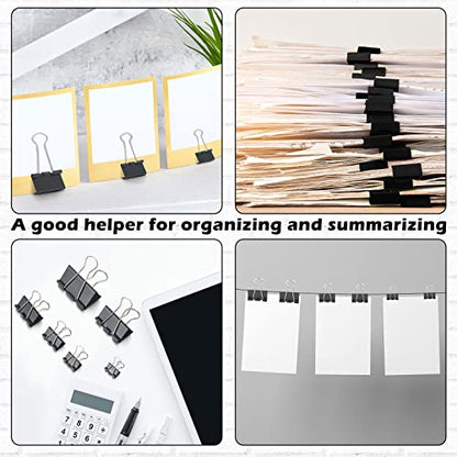 1000 Pcs Binder Clips Bulk Black Metal Clip (1000 Count)