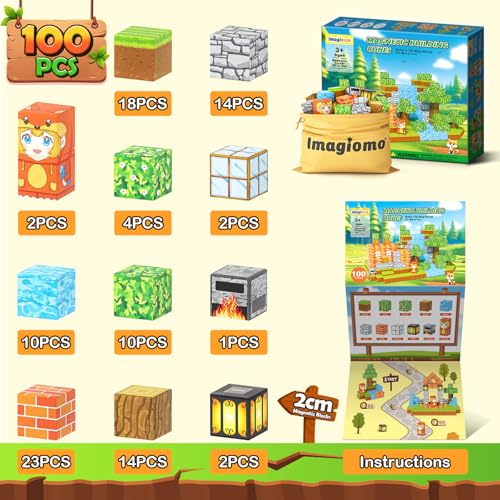 100PCS Magnetic Blocks