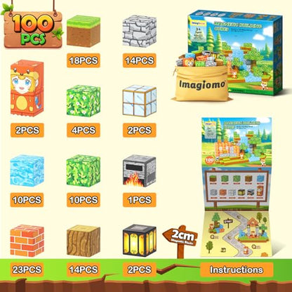 100PCS Magnetic Blocks