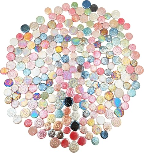 500g 1.1lb Random Color Irregular Ceramics Mosaic Tiles (16 Ounce)