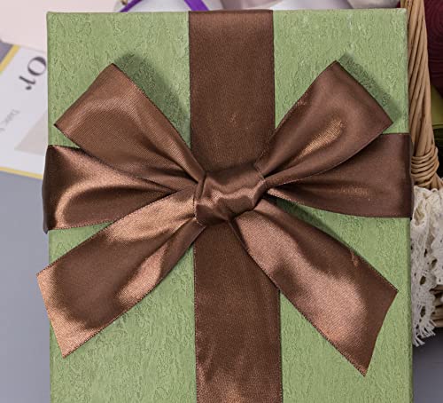 1 1 2 Inch Brown Solid Satin Ribbon for Gift Wrapping (150 Foot)