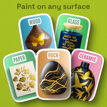 Gold Dual Tip Acrylic Paint Marker Pens (5 Count)