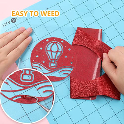 Red Glitter Heat Transfer Vinyl