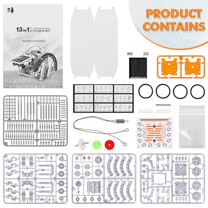 STEM 13-in-1 Education Solar Power Robots Toys for Boys Age 8+ (13 Count)