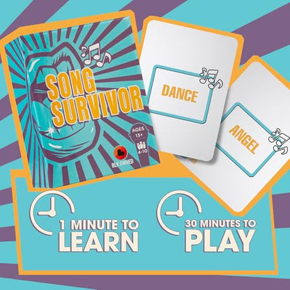 Song Survivor Music Party Game for Teens & Adults