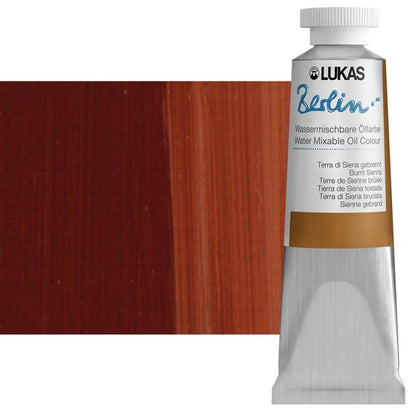 Berlin Pro Artists Water Mixable Oil Paint 37 ml Tube Burnt Sienna