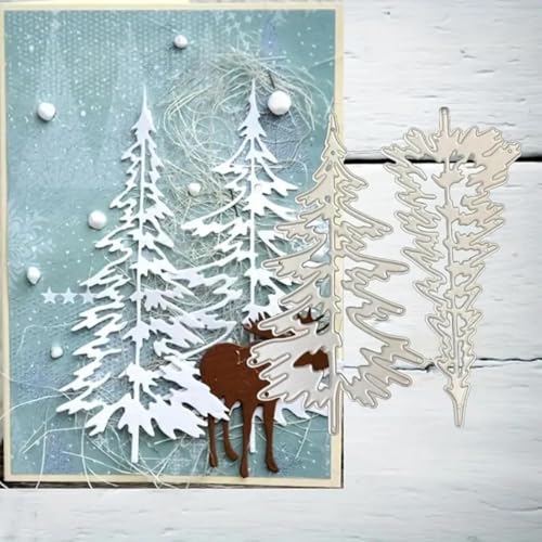 Metal Cutting Dies DIY Merry Christams Embossing Stencil Template Scrapbooking Card Making Mold Photo Album Arts Crafts Tools (2 Count)
